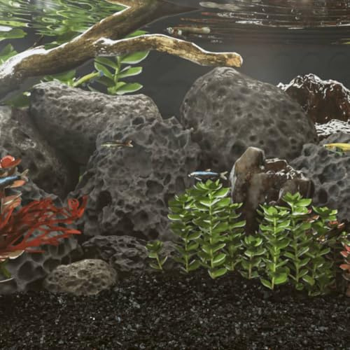 Xichuzi Lavagranulat 10 kg Schwarz 10-30 cm, Aquarium Deko, Aquarium Steine, Soil Aquarium - 155325