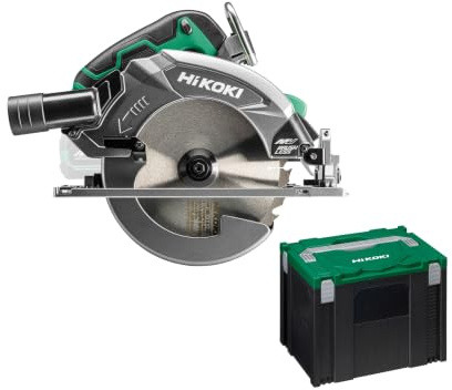 HiKOKI Akku-Handkreissäge C3607DBW2Z, 36 V, Ø190 mm, 64,5 mm Schnitttiefe | Inklusive Koffer, Brushless, 6000 U/min, Führungsschienen-Adapter, Bremse, Rückschlagschutz, Softstart, präzise & kraftvoll