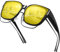 konqkin Nachtsichtbrille-Damen-Herren-Nachtfahrbrille-Nachtbrille-Zum-Autofahren-Sonnenbrillen-Polarisiert-Night Vision Goggles-Sonnenbrille-Autofahrerbrille Nacht,1b