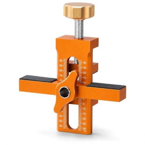 Cabinet Door Mounting Jig, Hardware Installation Tool Adjustable Support Arm, with 10mm Rebounder Hole, for Kitchen Frameless Cabinets