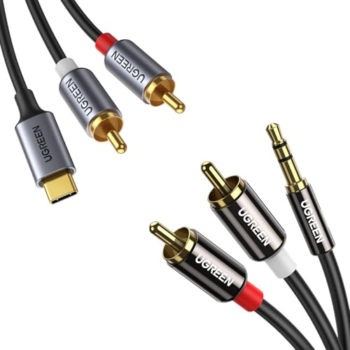 UGREEN RCA to 3.5mm Cable and USB C to RCA Cable 1.5M