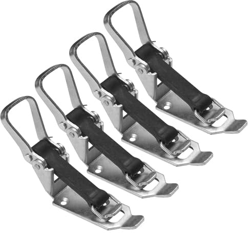 4 Stück Schaufelhalter, Verschlusslager Schaufelhalterung für Dachträger Zubehör Schaufel Halterung Besenhalter Axthalter Spannverschluss Gummispanner für Auto Boot Anhänger LKW Werkzeug Spaten