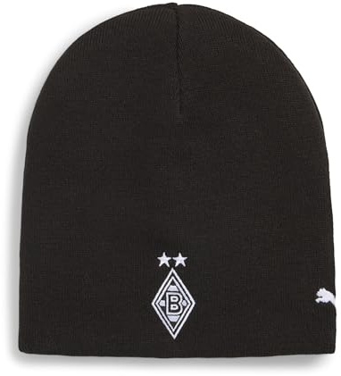Puma Erwachsene Borussia Mönchengladbach Wende-Beanie OneSize, Black/White | Offizieller Fanartikel Fohlenshop | Wendemütze für Erwachsene | Schwarzes & weißes Design