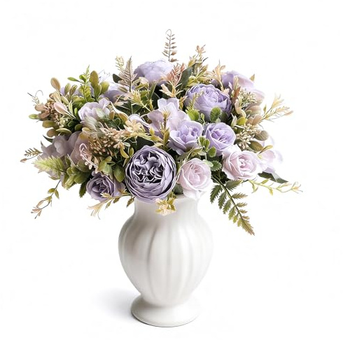 Taasmoog 3 Bündel Pfingstrose Künstliche Blumen Rosa Blumen Seidenpfingstrosen Blumensträuße für Hochzeit Partei Tischaufsätze Blumenarrangement Heim Küche Dekor