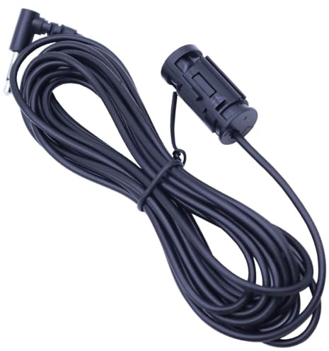 Alide Microfono da 3,5 mm con cancellazione del rumore e cavo da 3 metri per audio stereo per auto, riunioni domestiche, sistemi di navigazione per veicoli