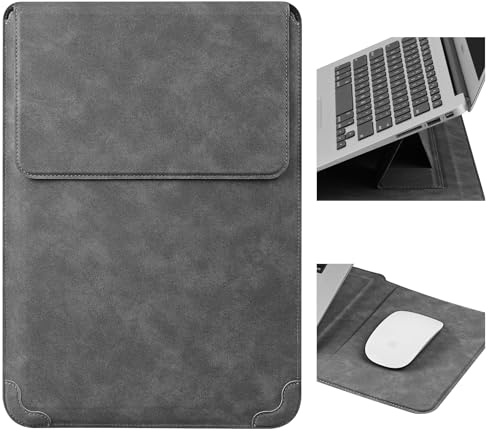 HoYiXi 13,3 Pollici Custodia con Supporto per Laptop-Compatibile con 13 MacBook Neo 2026/MacBook Air/Pro 13 (M4/M3/M2/M1), Surface Pro 8 2021, iPad Pro 12,9 & 13-13,3 Laptop Sleeve Case,Grigio scuro