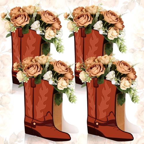 LaVenty Western Cowboy Stiefel Schachteln Tischdekoration Western | Western Cowboy Stiefel Schachteln Tischdekoration Western Geschenkboxen Tischdekoration Stiefel für Rodeo Geburtstag