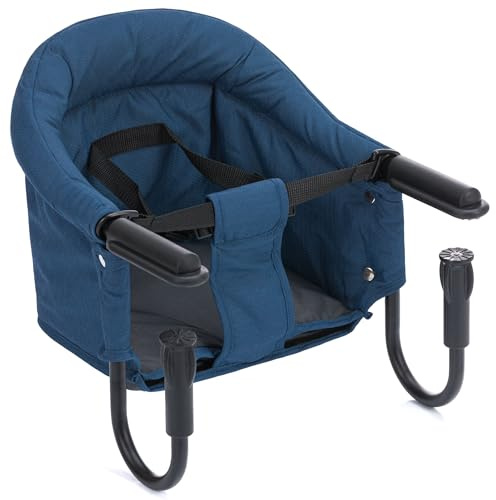 Fillikid Babyworld Tischsitz | Faltbarer Babysitz | Stuhlsitz mit klappbarer Schraubfixierung | Boostersitz mit Anti-Rutsch-Klemmen und Tragetasche | Babysitz für dicke Tischplatten | Tischstuhl