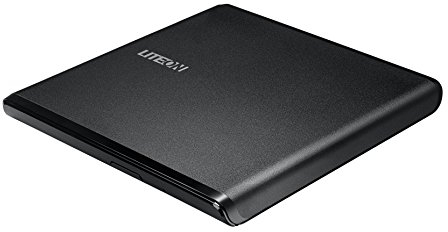 LiteOn ES1 Ultra-Slim Portable USB 2.0 DVD Writer, Schwarz, 8X External Black ES1