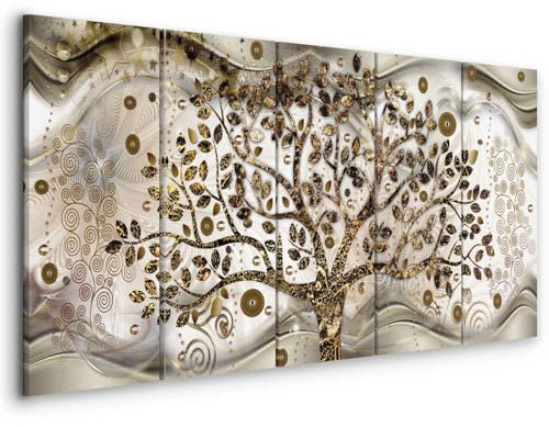 murando - Quadro Gustav Klimt 225x90 cm 5 Pezzi Stampa su tela XXL Immagini Moderni Murale Fotografia Grafica Decorazione da parete Quadri Componibili Albero Astratto