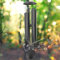 ASTARIN Windspiel für den Außenbereich, 114 cm, Gedenk-Windspiel mit 6 schweren Röhren, einzigartige Outdoor-Dekoration, Trauergeschenke, antikes Silber