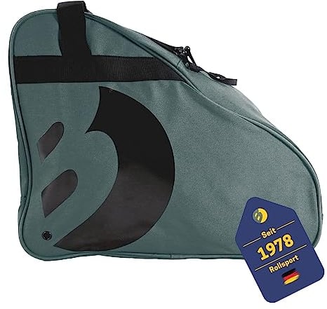 BEST SPORTING Tasche für Inlineskates und Schlittschuhe I Schlittschuhtasche mit verstellbarem Trageriemen I Rollschuhtasche in Taupe I große Inliner-Tasche I Schlittschuhe Tasche