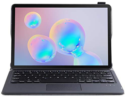 Tastiera wireless Bluetooth per Samsung Galaxy Tab S5e 10,5 [modello: SM-T720/SM-T725], custodia protettiva in finta pelle di pecora, tastiera rimovibile e touchpad