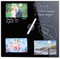 Relaxdays Magnettafel, beschreibbar, inkl. 3 Magnete & Stift, abwischbar, Rahmenlos, Magnetboard Glas, 40x40 cm, schwarz