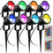 Nother AHOTSUK 8 Piezas Foco Proyector Exterior RGB 5W,Lámpara de Césped con Espica Impermeable IP66 Focos de Jardín con Pincho Para Jardín Aire Libre Césped Patio Decora ción