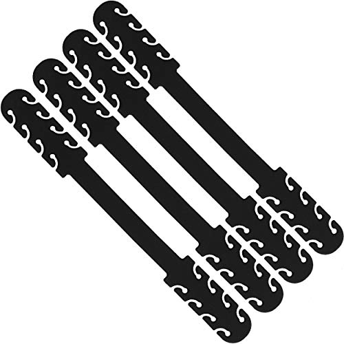 mumbi Maskenhalter Ohrenschoner für Mundschutz Masken, Halter aus Silikon 4 Stück, schwarz
