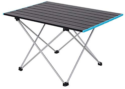 Klappbarer Camping-Tisch Tragbarer Ultraleichter Aluminiumtisch Perfekt für Outdoor, Picknick, Grillen, Kochen, Festival, Strand, Heimgebrauch,S