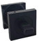 Golden Grace Turn & Release Set for Bathroom Lock on Square Backplate in Matt Black Finish with Round Inner Ring, Toilet Door Thumb Twist