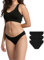Snocks Damen Unterwäsche Slip aus Bio-Baumwolle (3er Pack) - Unterhosen Frauen Klassisches Schlichtes Design - Perfekte Passform - Kein Einschneidendes Gummiband - Gr. S - Farbe Schwarz