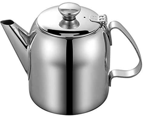 Angoily Wasserkocher Induktion Teekanne Soßenkanne: Edelstahl Kanne 20oz Ölkanne Wasserkessel Teekessel Kaffeekanne Teekocher Ölbehälter Wasserkanne Teebereiter für Kung Fu Tee Saucen Essig Milch