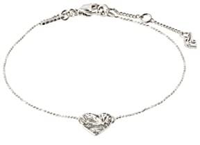 PILGRIM SOPHIA armband m. Herzanhänger versilbert