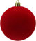 Set di Palline di Natale in Velluto Sfera Infrangibile in Plastica ROSSO FLOCCATE per Albero di Natale Decorazioni Natalizie Ornamento (Set 10 palle, 10 cm)