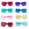 Party Brillen Sets, 8 Stücke Heart Glasses, Farbe Brille Herz, Rahmenlos Herz Brille, Retro Transparent Herzchen Sonnenbrille, Party Brille Geeignet für Geburtstag Party Halloween Weihnachten Karneval