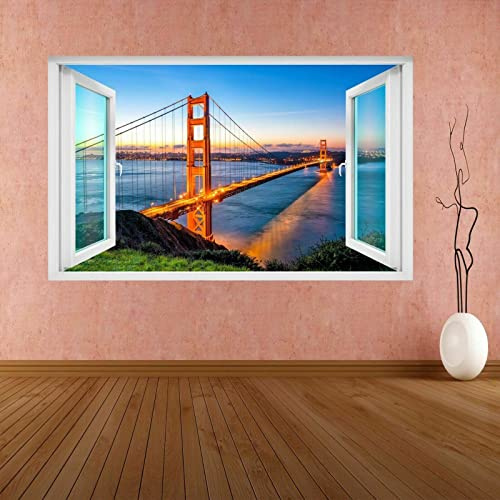Golden Gate Bridge San Francisco Wandaufkleber Wandtattoo Home Office Decor