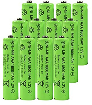 CAESEA 1,2 V AAA Ni-MH Akku 1800 mAh für Tastatur Maus Solarlicht Fernbedienung - 12 Knoten