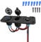 12V USB Socket Panel, Cigarette Lighter Splitter,Dual QC3.0 Charger Socket with LED Voltmeter & Switch ON/OFF for 12V/24V Car Boat Truck RV