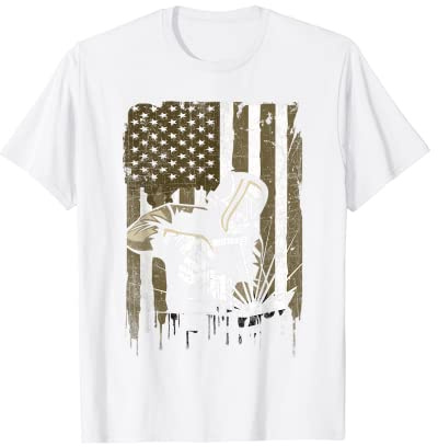 USA Flag - American Flag Welder Monochromatic Shirt T-Shirt