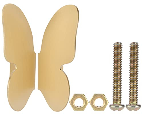 Schmetterlings-Schrankgriff, Kupfer-Schmetterlings-Schubladenzugknopf mit Befestigungsschrauben für Kommoden-Schubladenschrank