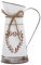 IMIKEYA Ferme Pichet Vase Rustique Shabby Chic Cruche avec Poignée Arrosoir en Métal Ferme Fleur Cruches Vintage Lait Peut Rétro Fleur Seau pour La Maison Jardin