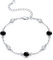 Redsun Damen Armband - S925 Sterling Silber, schwarzer Onyx - Verstellbar - Freundschaftsarmband für immer - Geschenk für Frauen und Mädchen