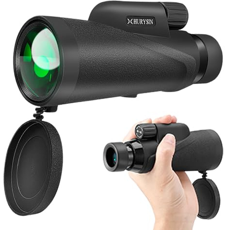 HURYSIN Monoculares HD de 8 x 42 mm, adecuados para observación de aves, caza, viajes