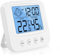 Vinabo Thermomètre Hygromètre Intérieur Digital à Haute Précision, Hygromètre Digital Intérieur, Thermomètre Numérique de Bureau Avec Moniteur de Température et D'humidité - Rétroéclairage - Horloge