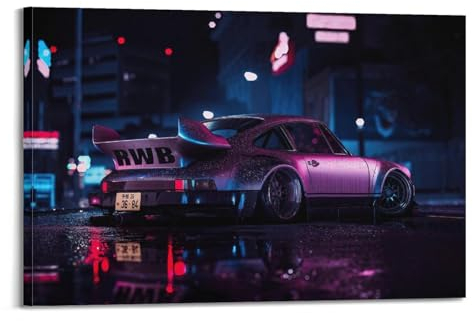 GELS Auto Poster 911 RWB Stil Sport Raing Car Dekorative Malerei Leinwand Kunst Bild 30 x 45 cm