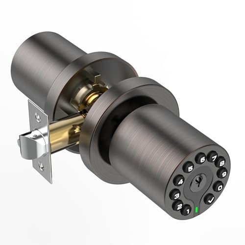 BOTHSTAR Manopola per porta con tastiera, serratura con codice senza chiave, serratura automatica, codice utente 50, facile da installare, per casa, ufficio, hotel, camera da letto, garage, non