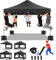 COBIZI Tonnelle Pliante 3x3m, étanche, Stable, résistante à l'hiver, pour l'extérieur, Pliable, Protection UV 50+, 3 hauteurs, Tonnelles avec 4 Panneaux latéraux et 4 Sacs de Sable, Noir