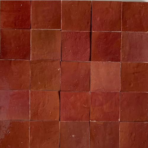 0,2m² marokkanische Zellige Fliesen - fugenlose Wandfliesen (rotviolett)