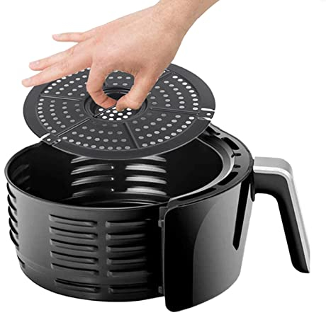 Air Fryer Replacement Parts, Air Fryer Crisper Tray, 6'' Non-Stick Air Fryer Accessories Replacement Tray Grill Pan Rack Crisper Plate Grill Plate,Air Fryer Crisper Plate For 2.5QT-4.5QT Air Fryers