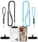 COCASES Phone Lanyard Crossbody 2 Pack Adjustable Anti-Theft Phone Strap Crossbody and 2 Pack Wrist Strap for Neck Strap iphone Lanyard Compatible with Most Mobile Phone-2 Patches Black/Blue