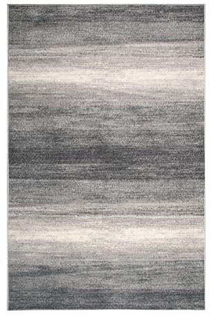 Teppich Wohnzimmer grau, Wohnzimmerteppich grau meliert, weicher Kurzflorteppich, strapazierfähig, Melange Effekt, anthrazit, Oeko-TEX, 160 x 230 cm