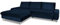Ecksofa mit Schlaffunktion HERON L-Form, Sofa Couch mit Bettkasten, 3-Sitzer Eckcouch, Schlafsofa für Wohnzimmer, Big Sofa Couch mit Schlaffunktion (Dunkelblau, Ottomane Links)