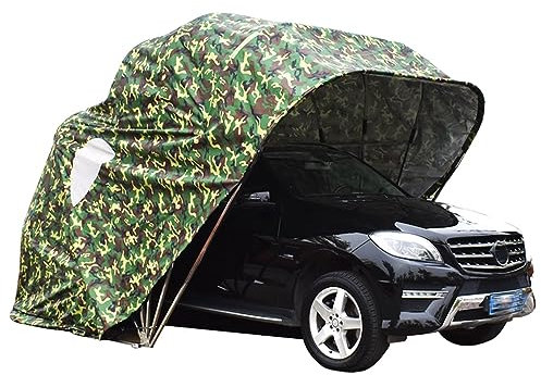 HXLDZOU Carport, vollautomatisches ferngesteuertes Autozelt, großer zusammenklappbarer mobiler Carport, robuste Zelt-Autoabdeckung, geeignet für Autos (19 * 8.2 * 8ft)