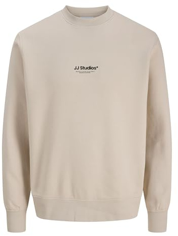 JACK & JONES Male Sweatshirt Gedruckt Sweatshirt | Bio-Baumwolle | nachhaltige Materialauswahl | Perfekt für Freizeitaktivitäten | Schlichtes, zeitloses Design | Normal Fit