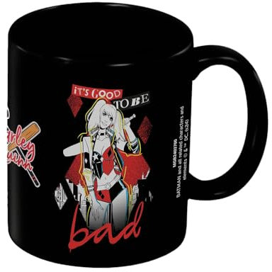 Pyramid International Batman (Harley Quinn Bad) - Taza negra de cerámica de 315 ml, talla única