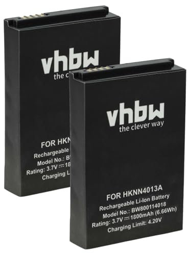 vhbw 2x batteria compatibile con Motorola DTR700, DTR720, Q9c, EVX-S24, I576, SL1600, Q9e, SL1M, SL1000 radio (1800mAh, 3,7V, Li-Ion)