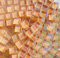 CHICSHIS 10.58oz Iridescent Mosaic Tiles, 3/8 Square Crystal Mosaic Glass Tile for Stained Glass Art Supplies, 330pcs Pink Glass Tiles Pieces for Home Decor, DIY Mosaic Coasters kit, Picture Frames