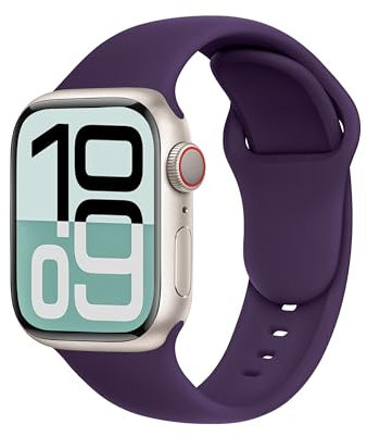 SRena SBC1A for Cinturino Apple Watch 38 40 41 42 44 45 46 mm,Ultra e Ultra 2,SE,Serie 7/8/9/10 - Compatibile con Tutti i Modelli,Viola Imperiale